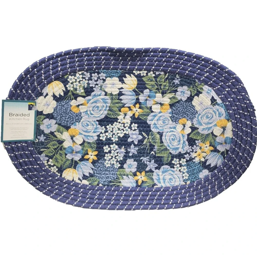 Oval Braided Kitchen Accent Rug (18